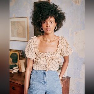 Sézane Wood Top NWOT in Tulips